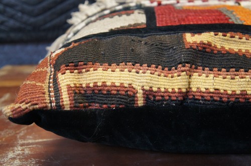 Eastern Accents Southwestern Patchwork Rug Kilim Tapestry Tassel Pillow 22" - Picture 5 of 12