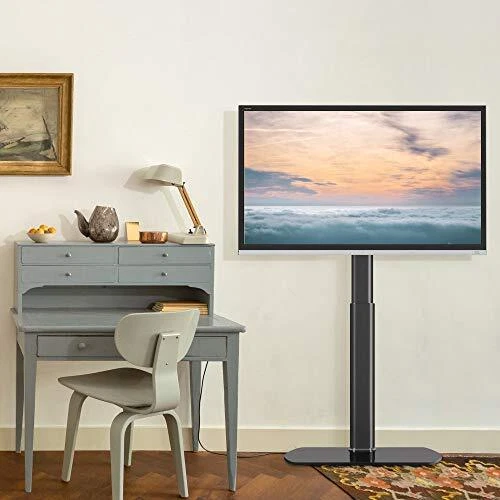 Floor Stand Tall TV Stand with Bracket for 32 65 inch TVs 400x400mm 35 kg Black