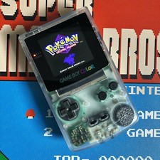 Console Nintendo Gameboy Color Clear White with IPS V2 backlight screen