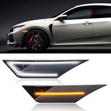 For Honda Civic 2016-2021 Smoked Dynamic Side Marker Light Turn Signal Indicator