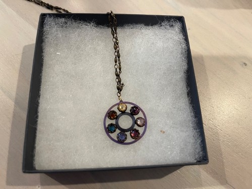 Holly Yashi Purple Niobium Gemstone, Multi-Stone Necklace, 18" Long, Brand New - Picture 9 of 14