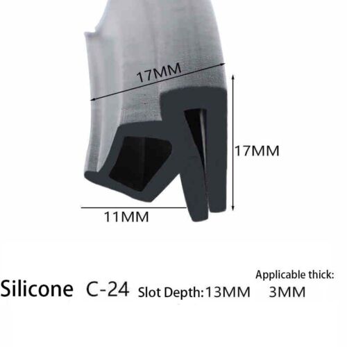 EPDM Rubber U-shaped Sealing Strip with Steel Sheet Protector Edging Trim - Picture 28 of 71