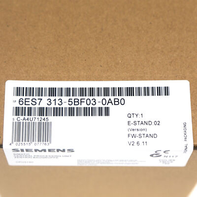 New Siemens 6ES7313-5BF03-0AB0 SIMATIC S7-300 CPU 313C 6ES7 313-5BF03-0AB0 In US