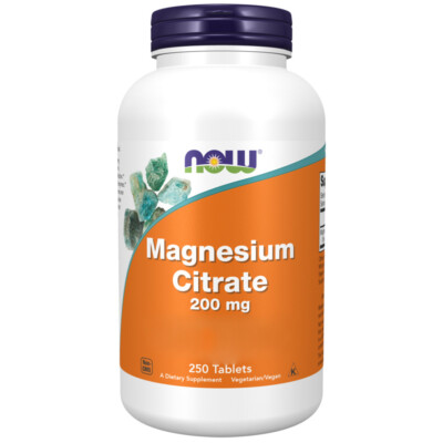 Now Foods, Magnesium Citrate, 200mg, 250 Veg. Tabletten - Blitzversand