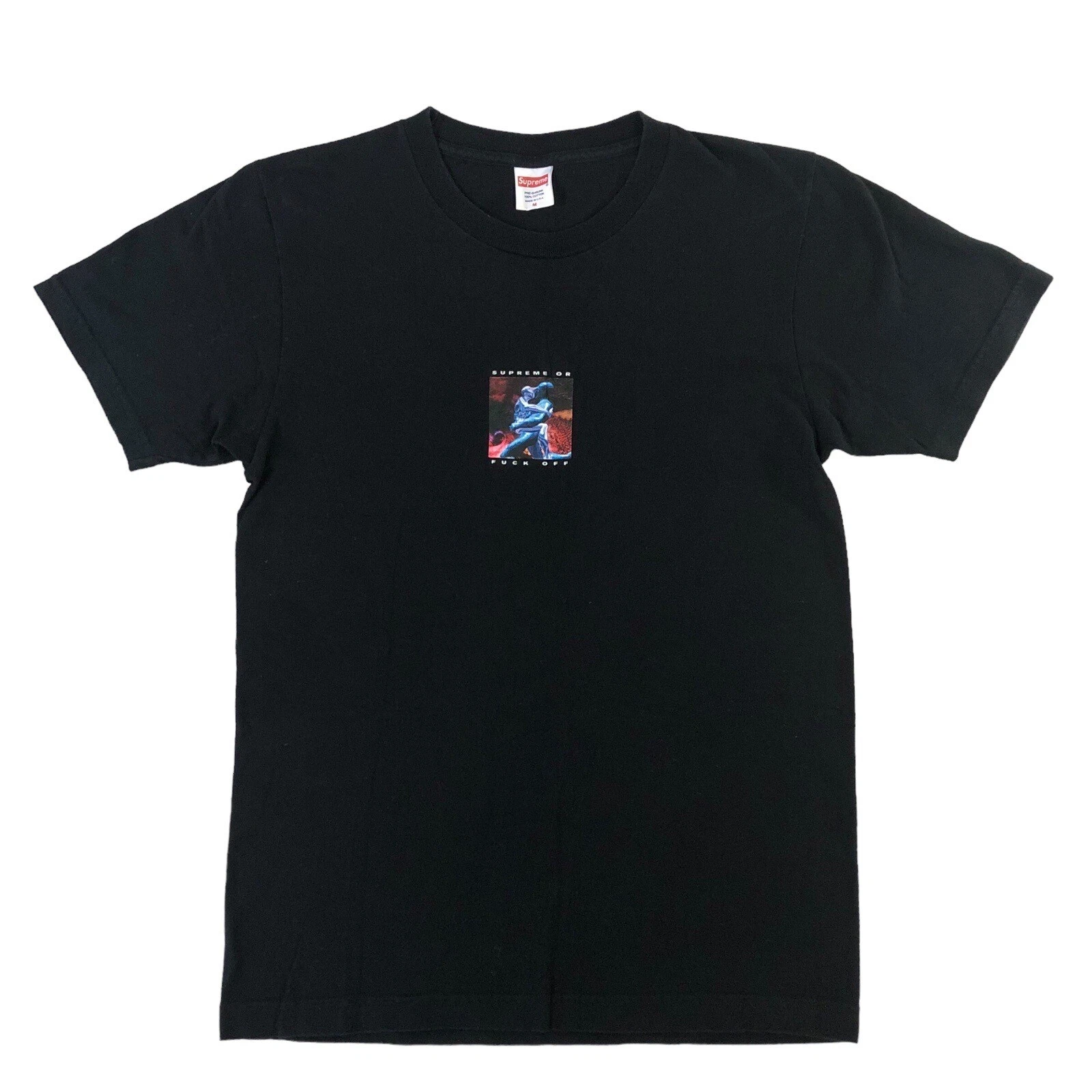 Supreme Cyber Tee Shirt Homme Taille Medium Noir SS17 2017 F**K Off T Shirt Rare