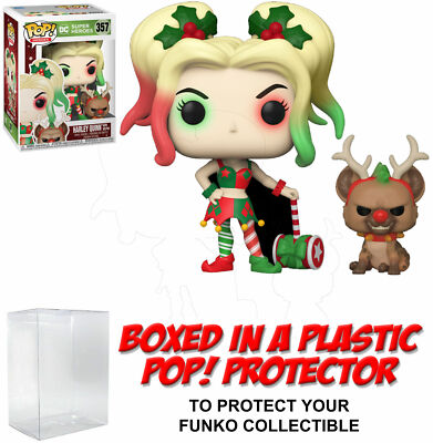 Funko POP! DC Heroes ~ HOLIDAY HARLEY QUINN w/HELPER (#357) w