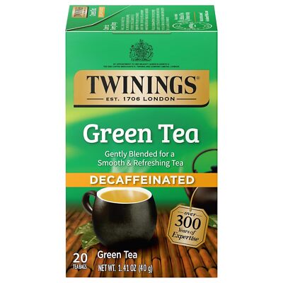 Twinings Green Tea, Decaffeinated - 20 Count