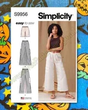 Simplicity 9956 Palazzo Pants Shorts Sewing Pattern S9956 XS-XXL FreeShipOptions