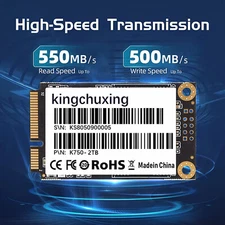 Kingchuxing 2TB 1TB 512GB 550MB/S MSATA SSD Solid State Drive 6Gb/s PC/Laptop