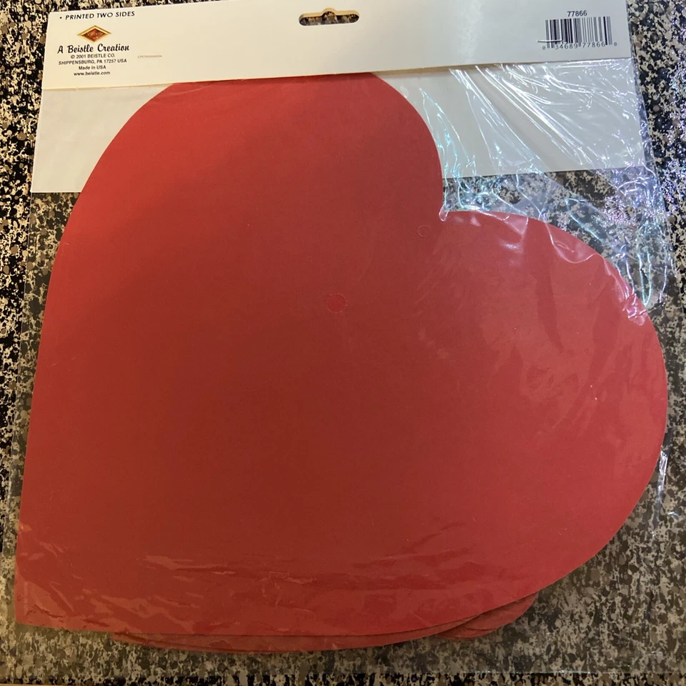 Papel de cartulina impresa paquete recortes de corazón impresos - tamaños surtidos (paquete de 9) Foto 4 de 4