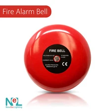 1-8 X NEW ERA Fire Alarm Bell, 6", 12VDC, Security Bell 12V DC