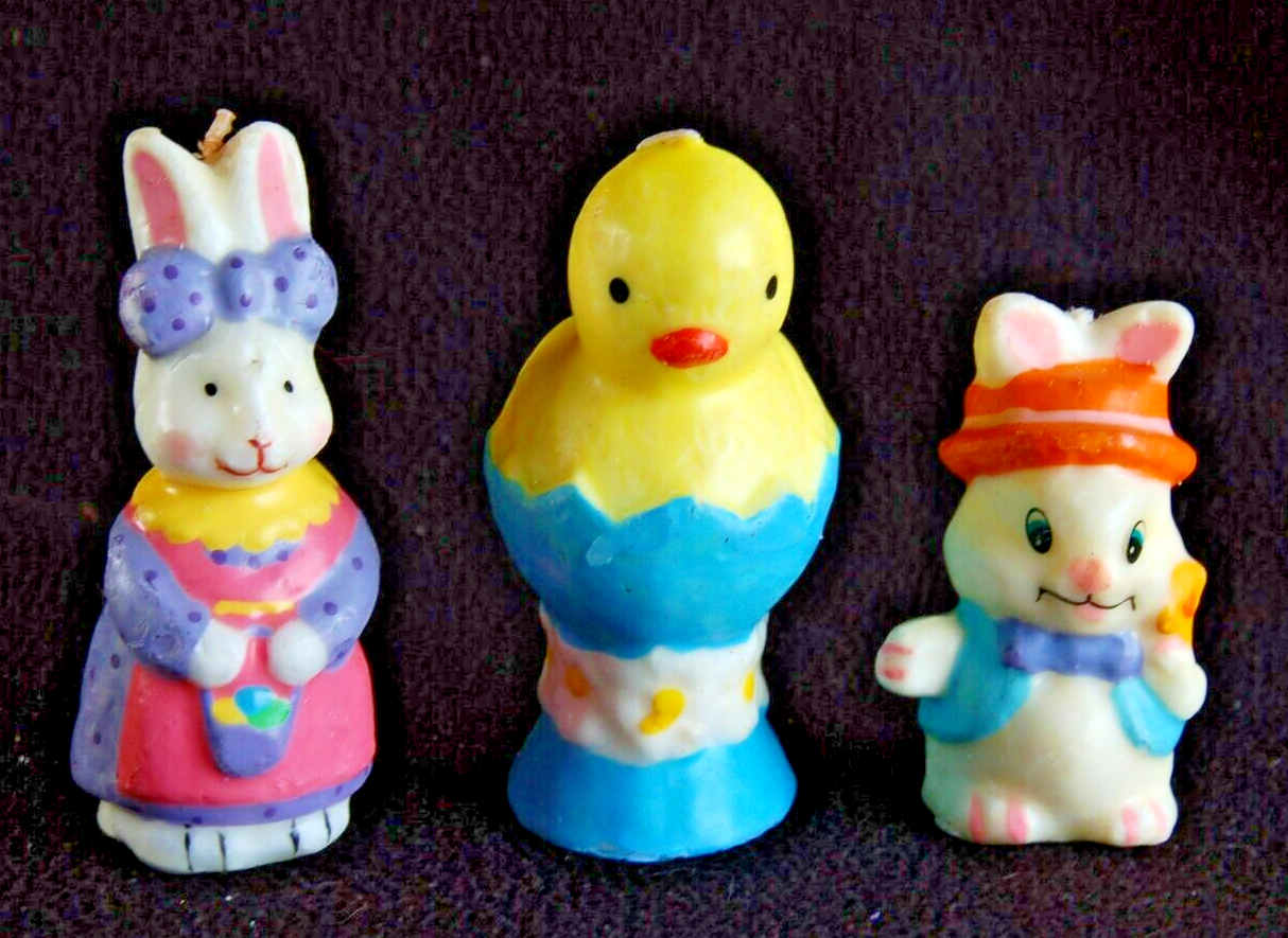 8 Vintage Easter Wax Candles Lot Gurley Tavern Novelty Duck Bunny Egg Chick eBay