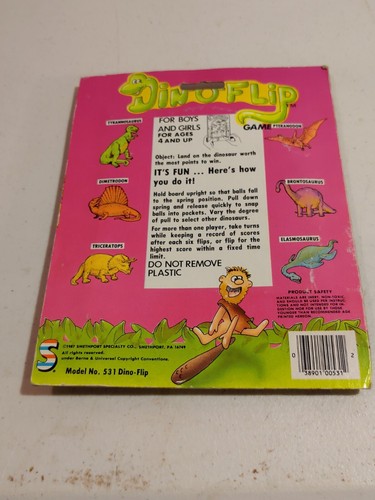 JUEGO DE COLECCIÓN SMETHPORT DIN-O-FLIP 1987 - Imagen 4 de 6