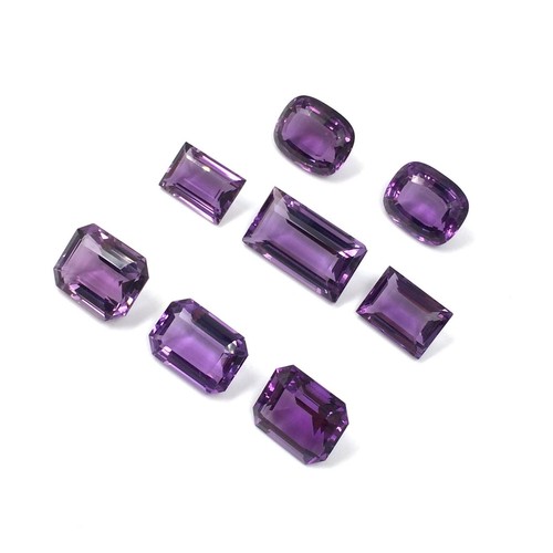 Bundle of 82.95ct 8pcs Purple Amethyst Carat Faceted Stones 16x12 17x12 - Picture 3 of 16