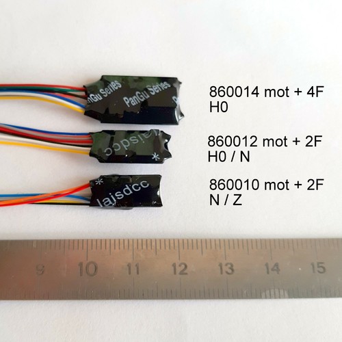 Decodeur 9 fils echelle H0, DCC moteur + 4F Decoder digital LaisDcc 860014 - Afbeelding 3 van 4