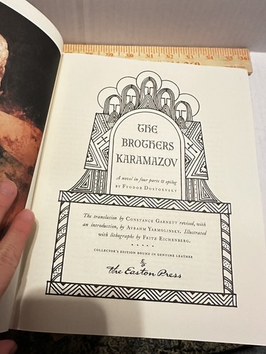 The Brothers Karamazov Dostesvsky Easton Press 1979 Hardcover Collectors Edition - Picture 7 of 9