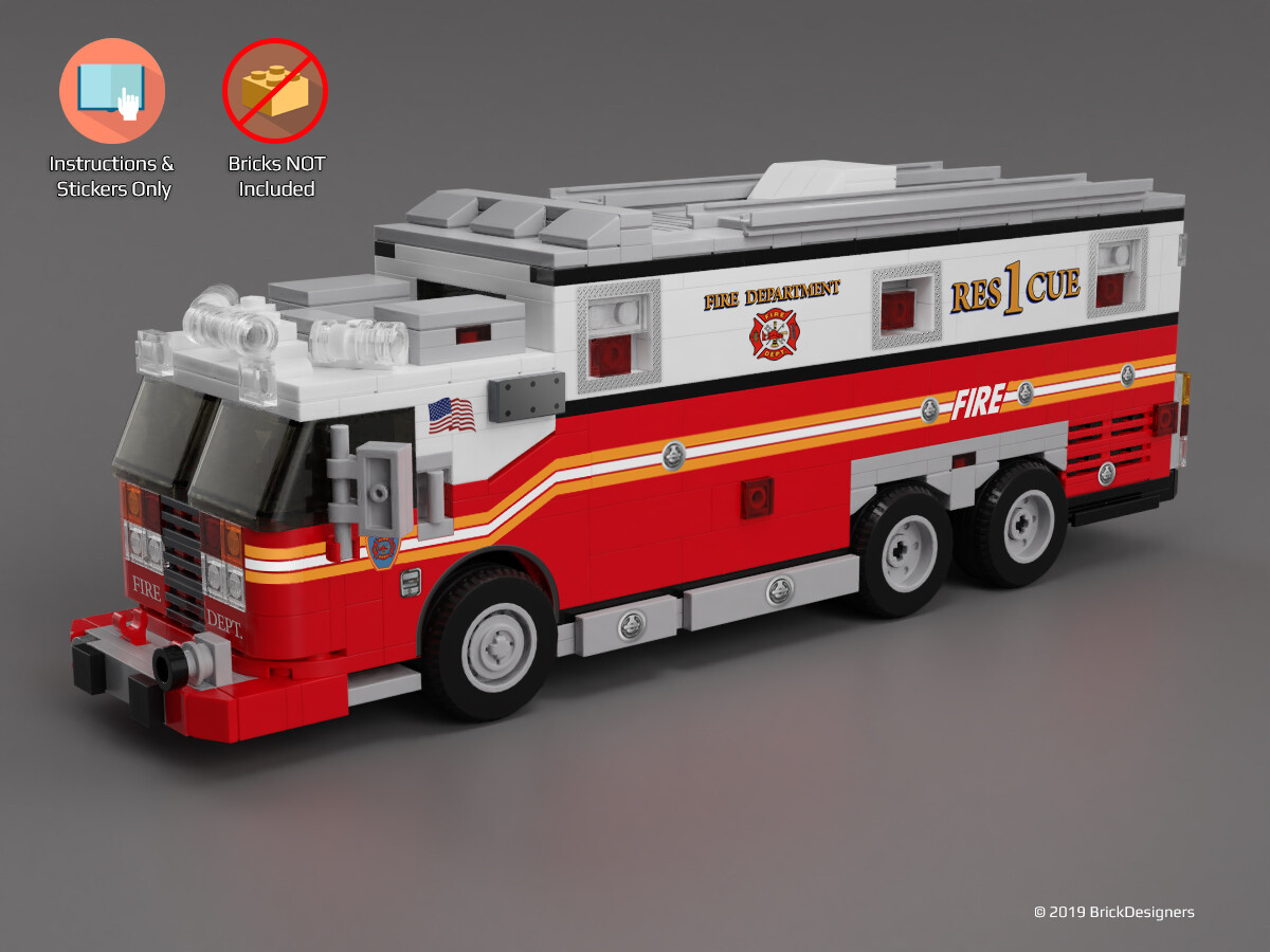 Lego Fire Truck Moc Lego Fire Truck Build How To Build A Lego Fire