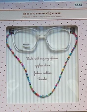 MAXSTUDIO PREMIUM READING GLASSES READER & MULTI USE CHAIN +2.50 NEW AUTHENTIC