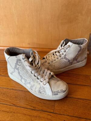 MICHAEL KORS Leather Snakeskin Pattern High-Top Shoes SIZE (SH1000 