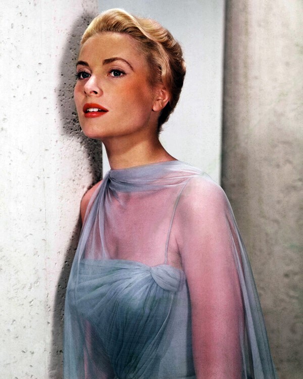 Grace Kelly wearing sheer ice blue dress To Catch A Thief 1955 24x36 inch poster Grace Kelly wearing sheer ice blue dress To Catch A Thief 1955 24x36 inch poster