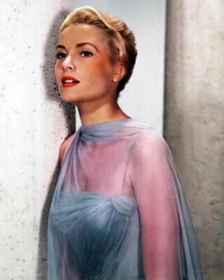 Grace Kelly wearing sheer ice blue dress To Catch A Thief 1955 24x36 inch  poster | eBay