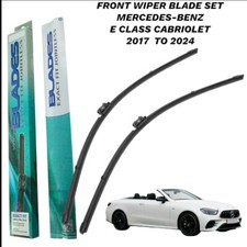 Front Wiper Baldes Set Pair Fits Mercedes-Benz E Class Cabriolet 2017 - 2024