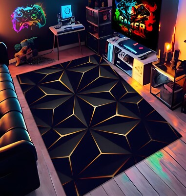 Neon Rug, E-Spor Rug, Gaming Illusion Rug, Cool Rug, Neon Look Rug, ColorfullRug
