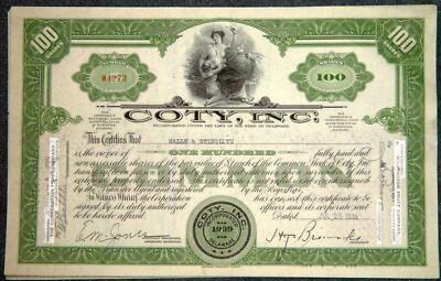Lot 50 X Coty, Inc. 1940er 100 Shares