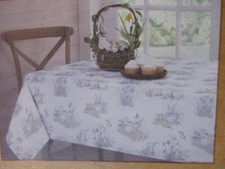 Create Decorate Celebrate Watercolor Bunnies Tablecloth, 60"x102" or 60"x120"