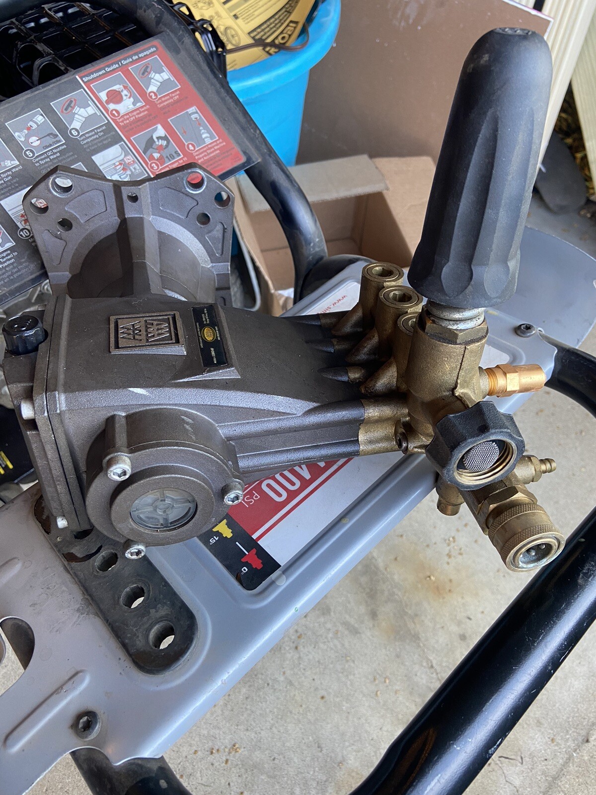 AAA Pressure Washer Pump Triplex 4000GPM 4400PSI Max 1 Inch Hollow