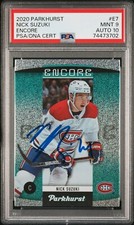 2020-21 Upper Deck Signed Parkhurst #E-7 Nick Suzuki Montreal Canadiens PSA 9/10