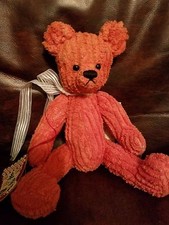 AD Bears Bear Red Chenille 12" -The Original Hand MadeTeddy Bear Filled Jointed