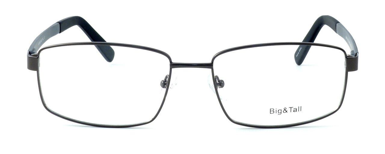 Calabria Designer Blue Light Blocking Reading Glasses Big & Tall 12 in Gunmetal