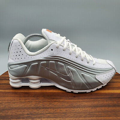Nike Shox R4 Shoes Men's 9 White Metallic Silver 2019 Nike Shox R4 Shoes Men's 9 White Metallic Silver 2019