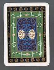 EW40 Swap  Playing Cards 1 WIDE VINT ENG FLORAL DESIGN  EXQUISITE BORDER