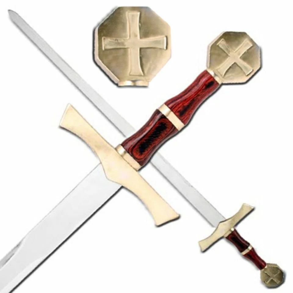 ARMORY REPLICAS Battle Ready Medieval Crusader Holy Cross Knights Templar Real Long Sword 40"