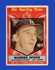 1959 Topps Set-Break #571 Warren Spahn As VG-VGEX (crease) *GMCARDS*