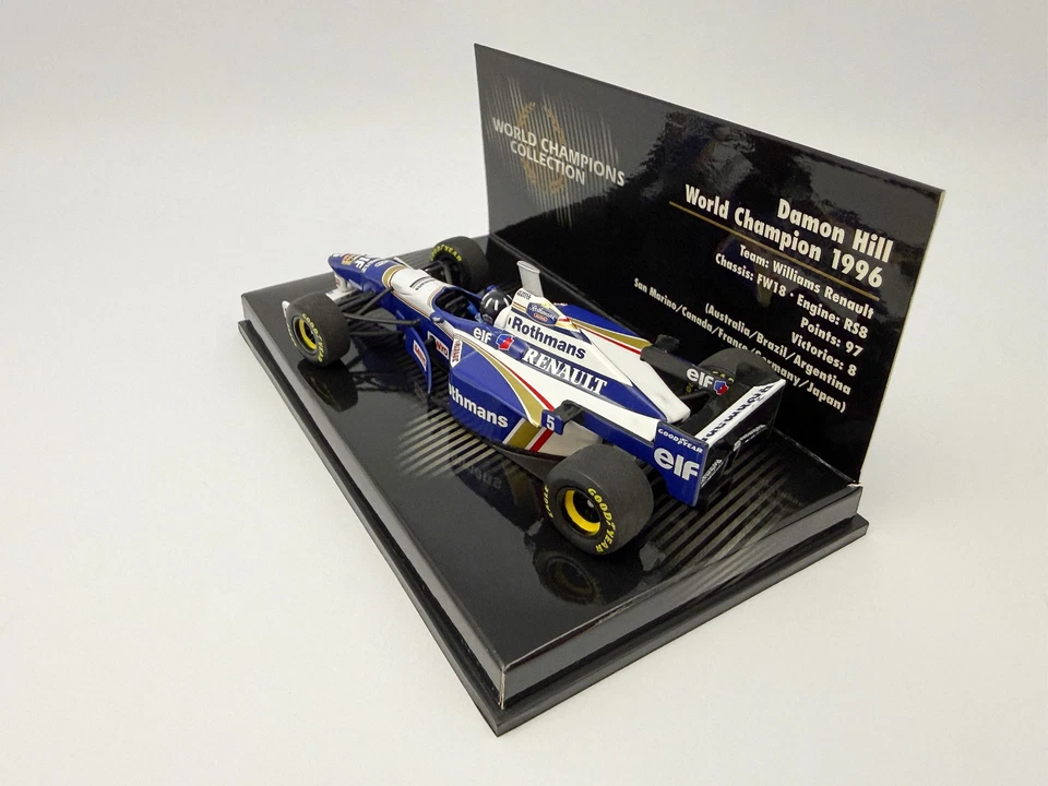 1996 Damon Hill Williams FW18 1:43 Minichamps Rothmans F1 World Champion - Immagine 3 di 4