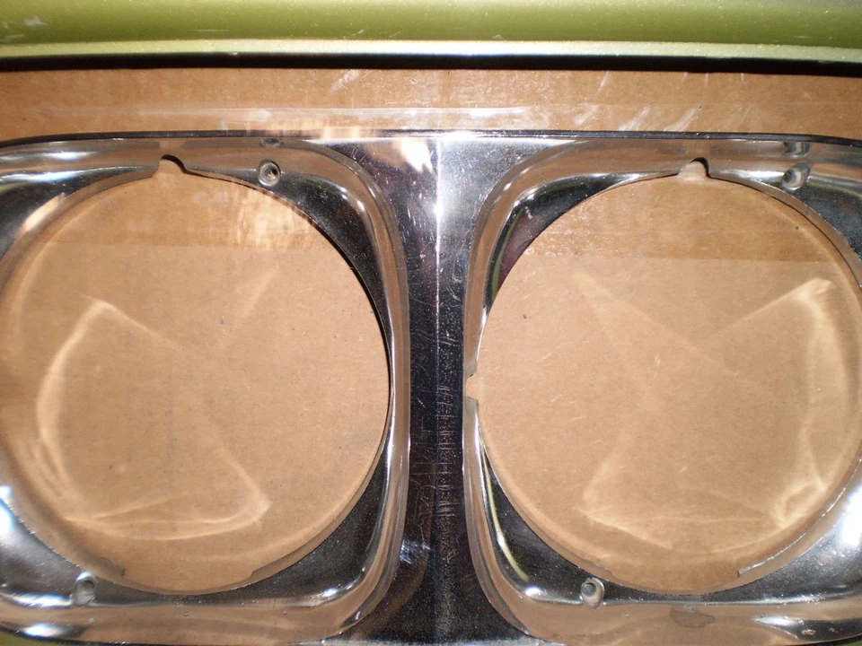 PAIR HEADLIGHT BEZELS ALL 1971 BUICK GS STAGE 1 GSX SKYLARK CUSTOM SPORTWAGON GS - Image 4 of 4