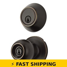 Hyper Tough Doorknob Lock  Deadbolt Combo - Oil Rubbed Bronze