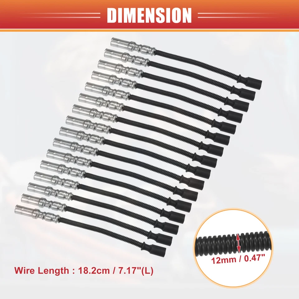 16pcs Spark Plug Wire Ignition Coil Cable No.1121500318 for Mercedes-Benz C CLK - Image 3 of 4