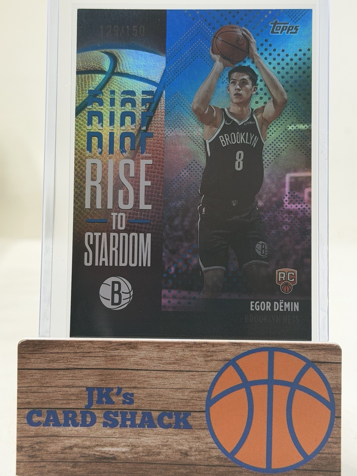 2025-26 Topps Egor Demin Rise To Stardom Blue Rainbow RC /150 #RTS-8