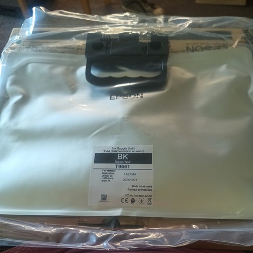 2 x Genuine EPSON T9661 Ink ~ XXL BLACK / WORKFORCE PRO WF-M5298 ~ Exp. 10/2026 - 第 1/7 張圖片
