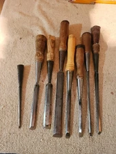 Vintage Wood Chisels Pexto, Lakeside, Union, Misc Lot 7