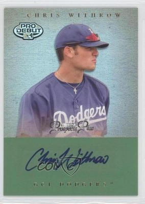 2007 TRISTAR Prospects Plus Green 2/50 Chris Withrow #40 Auto 1h8
