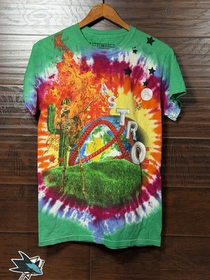 Travis Scott Astroworld Shirt Tie Dye Green Small Wish You Were Here Cactus Jack