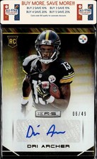 2014 Panini Rookies & Stars #134 Dri Archer #/49 Rookie Auto Pittsburgh Steelers