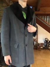 Vintage 70s 80s Pendleton Wool Overcoat Coat Gray Fits Size Large USA