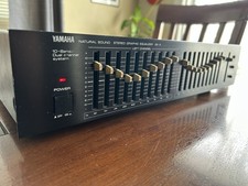 YAMAHA NATURAL SOUND STEREO GRAPHIC EQUALIZER GE-3 Black  Fully Functional