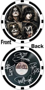 KISS - LEGENDARY ROCK BAND  - COMMEMORATIVE CHIP - *SIGNED*